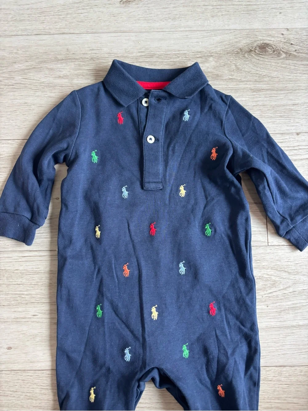 Ralph Lauren Polo Pony Soft Cotton Polo Coverall Size 6 months